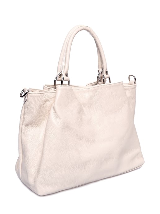 Luisa Vannini Beige Rundleer Tas - Image 2