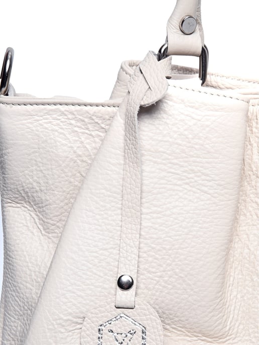 Luisa Vannini Beige Rundleer Tas - Image 3