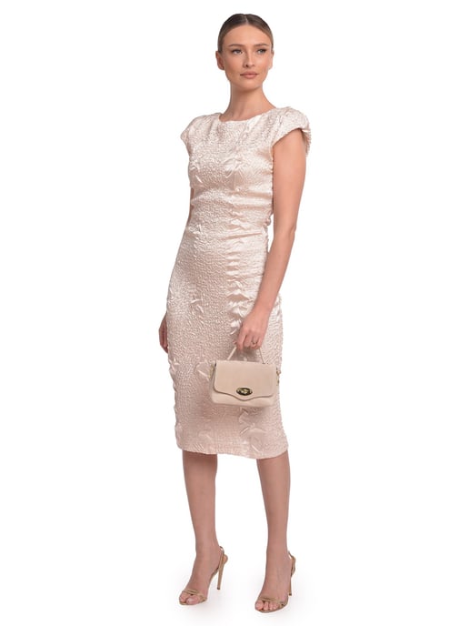 Roberta M Beige Rundleer Tas - Image 5