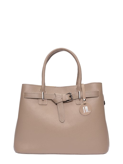 Anna Luchini Beige Leather Bag - Image 1