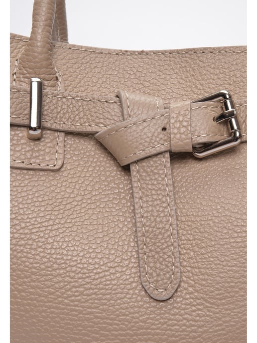 Anna Luchini Beige Leather Bag - Image 3