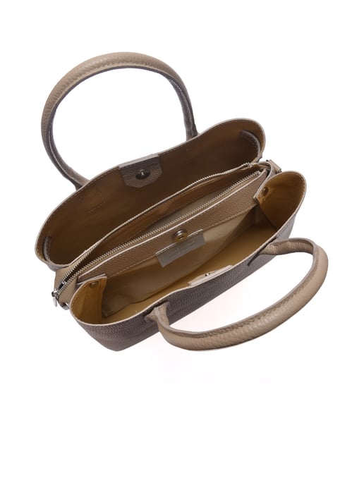 Anna Luchini Beige Leather Bag - Image 4