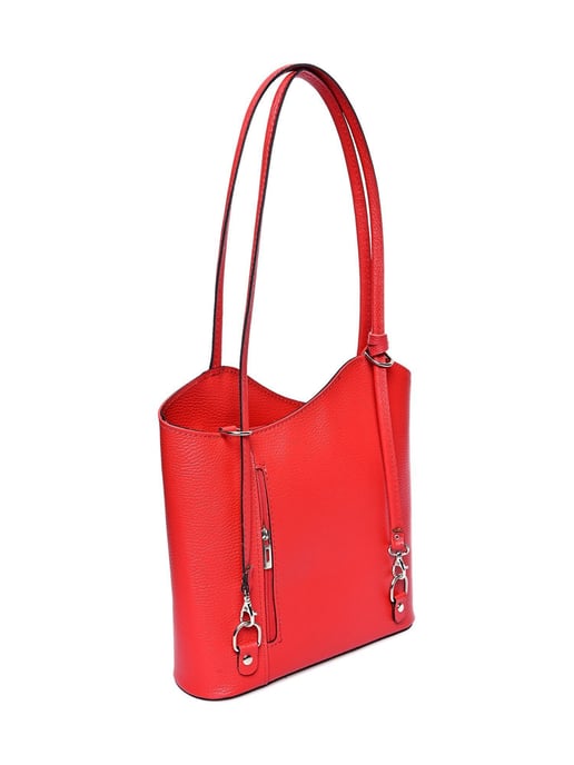 Anna Luchini Rood Rundleer Tas - Image 2