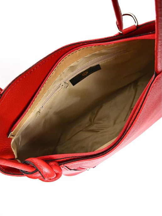 Anna Luchini Rood Rundleer Tas - Image 4