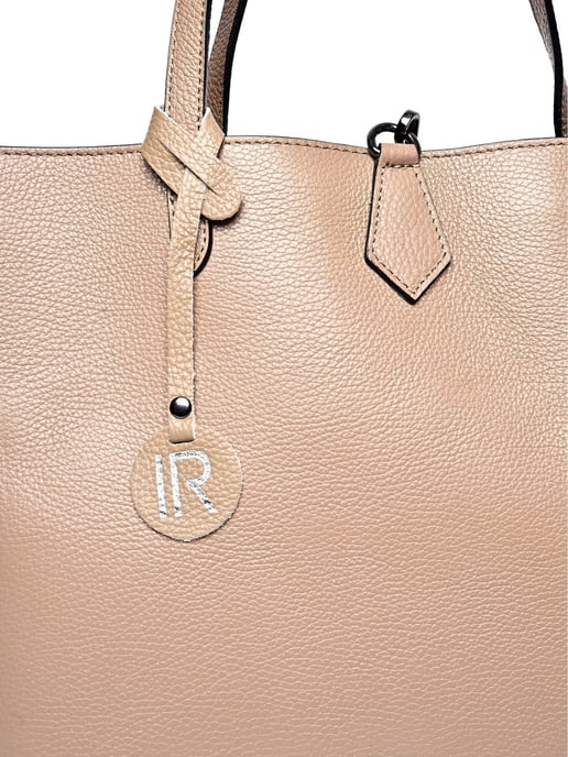 Isabella Rhea Beige Rundleer Tas - Image 3