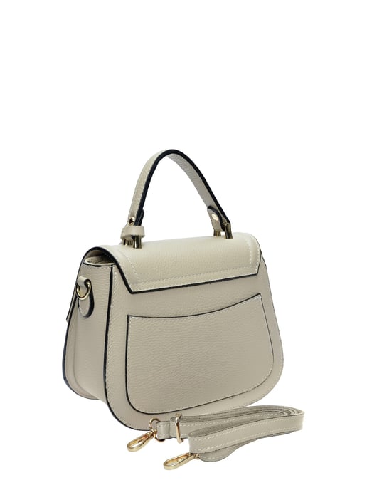 Isabella Rhea Beige Rundleer Tas - Image 2