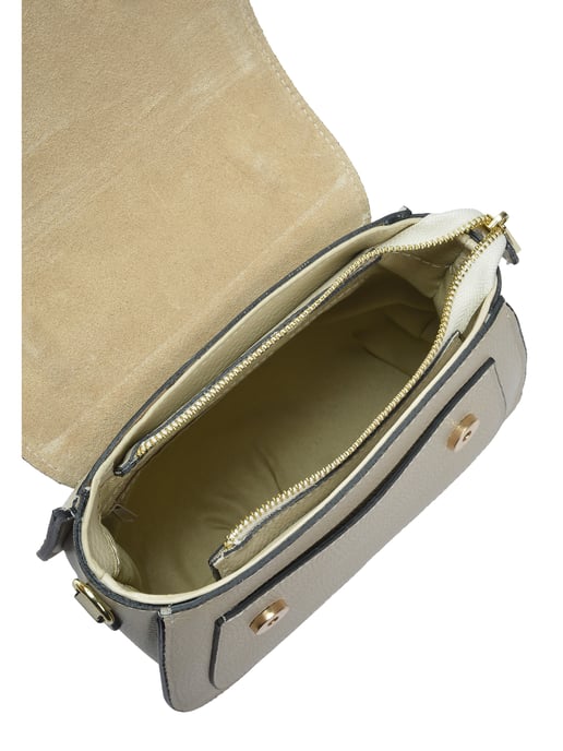 Isabella Rhea Beige Rundleer Tas - Image 4