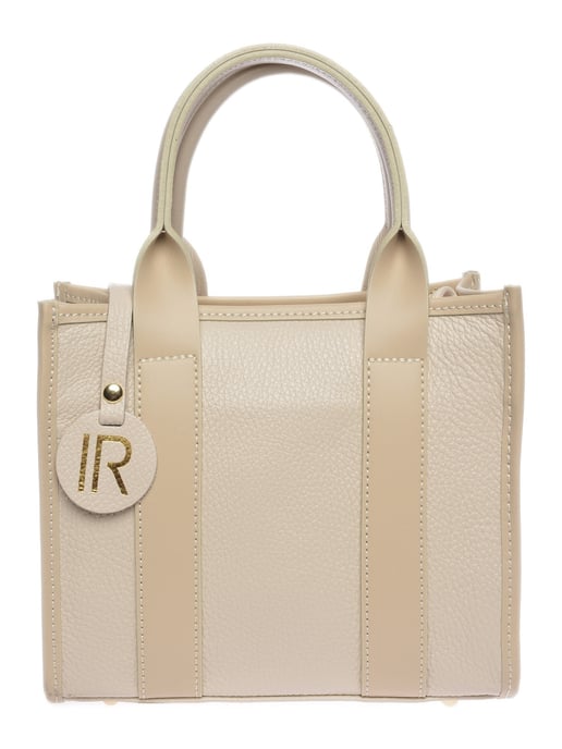 Isabella Rhea Beige Rundleer Tas - Image 1