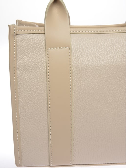Isabella Rhea Beige Rundleer Tas - Image 3