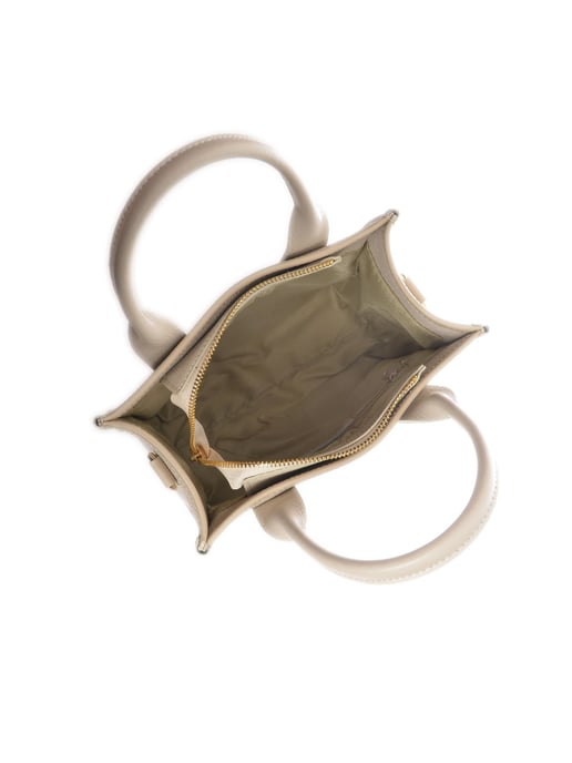 Isabella Rhea Beige Rundleer Tas - Image 4