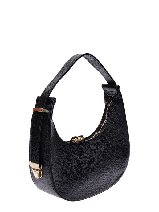 Isabella Rhea Zwart Rundleer Tas - Image 2