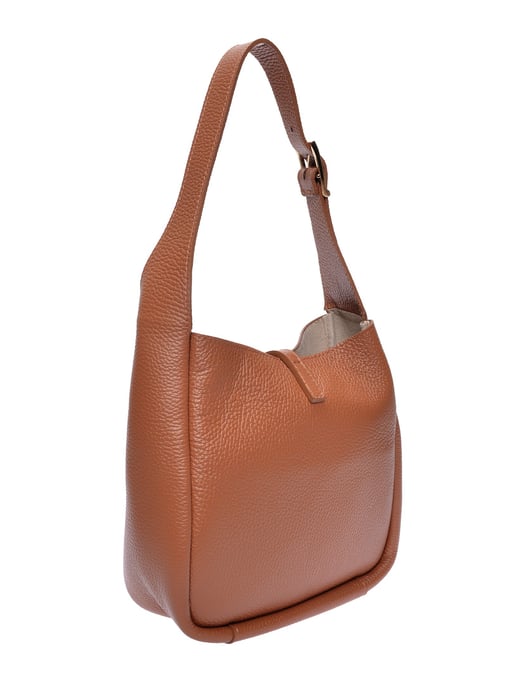 Anna Luchini Brown Rundleer Tas - Image 2