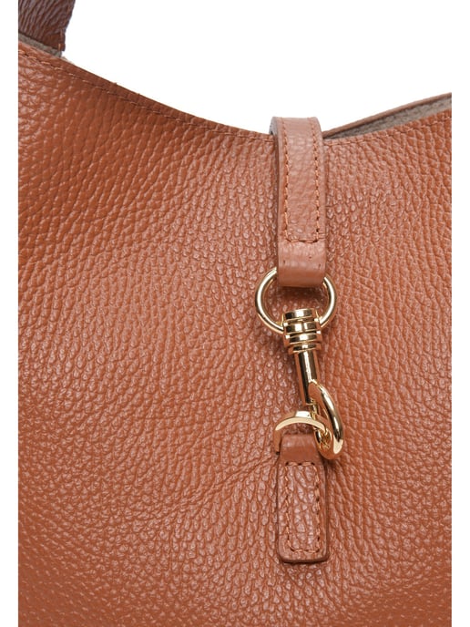 Anna Luchini Brown Rundleer Tas - Image 3