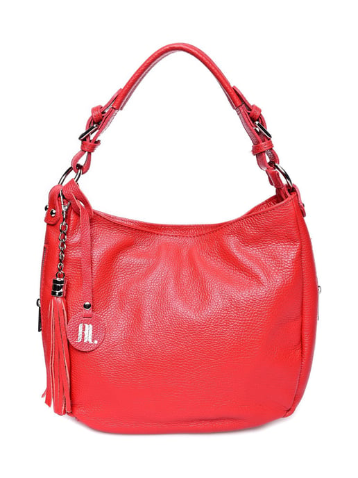 Anna Luchini Rood Rundleer Tas - Image 1