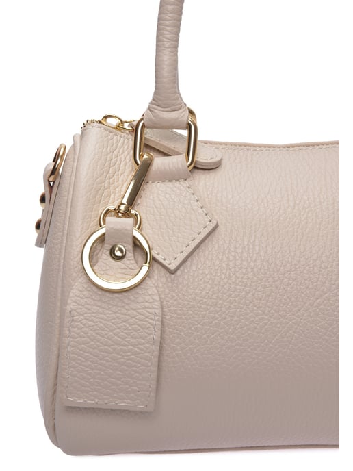 Luisa Vannini Beige Rundleer Tas - Image 3
