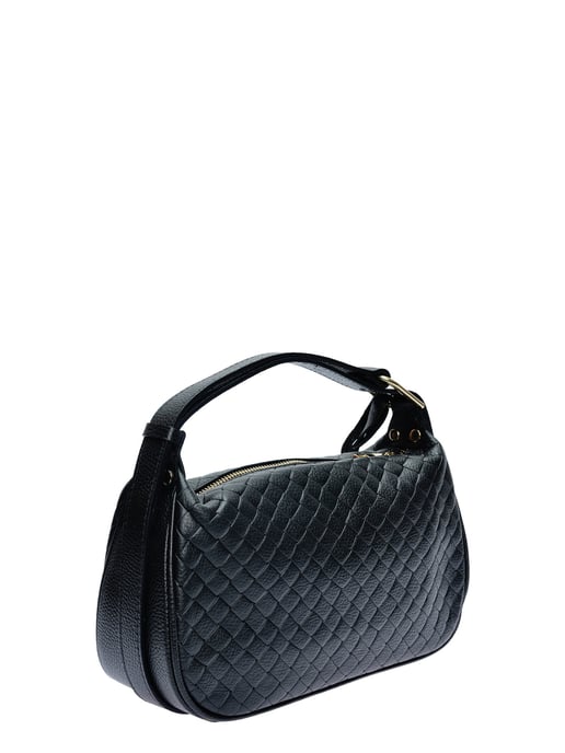 Anna Luchini Zwart Rundleer Tas - Image 2