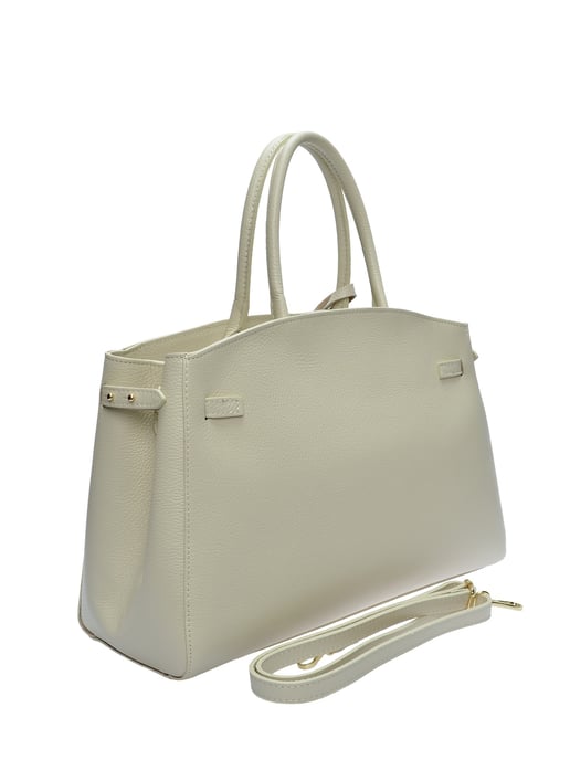 Anna Luchini Beige Rundleer Tas - Image 2