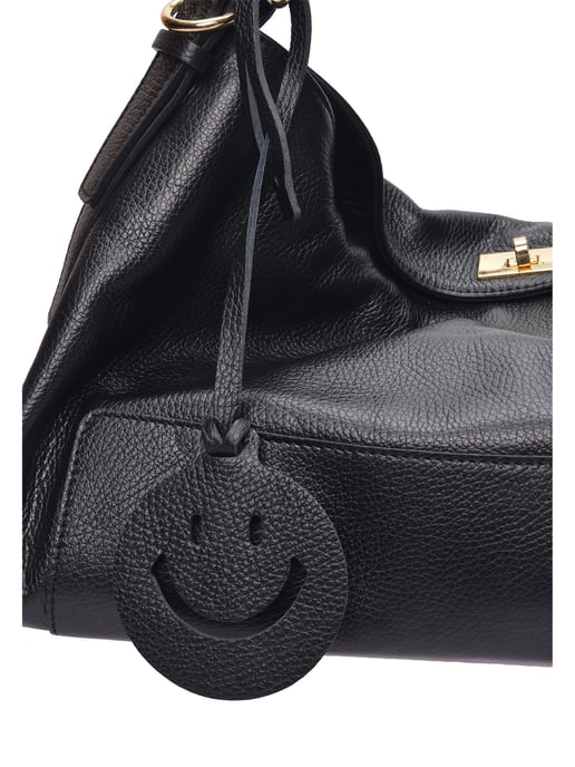Luisa Vannini Zwart Rundleer Tas - Image 3