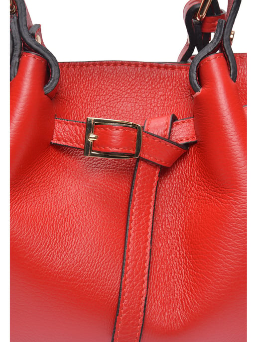 Luisa Vannini Rood Rundleer Tas - Image 3