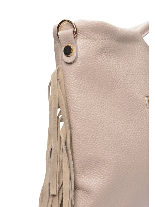 Isabella Rhea Beige Rundleer Tas - Image 3