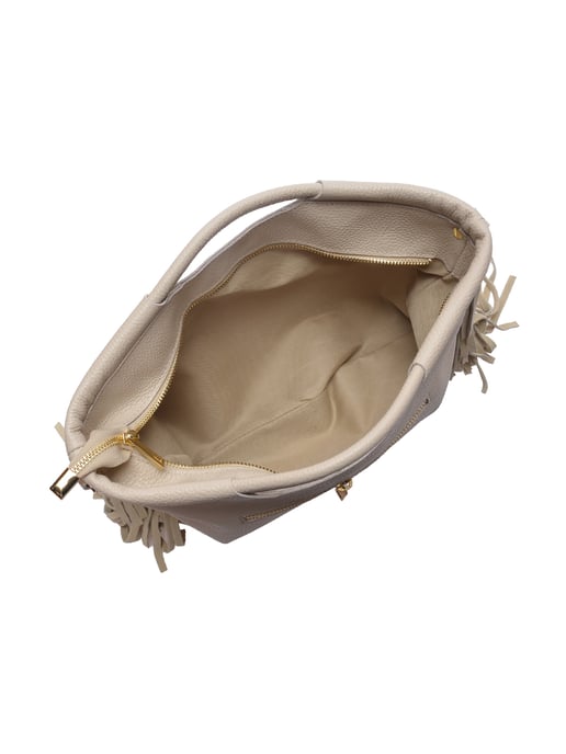 Isabella Rhea Beige Rundleer Tas - Image 4
