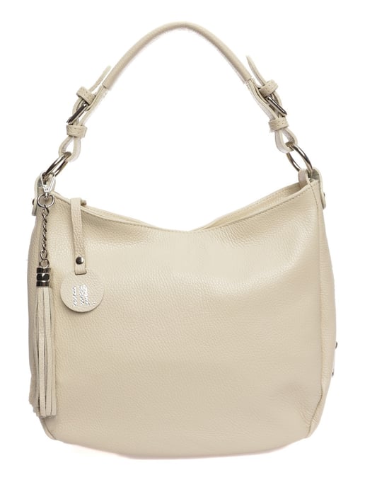 Anna Luchini Beige Rundleer Tas - Image 1