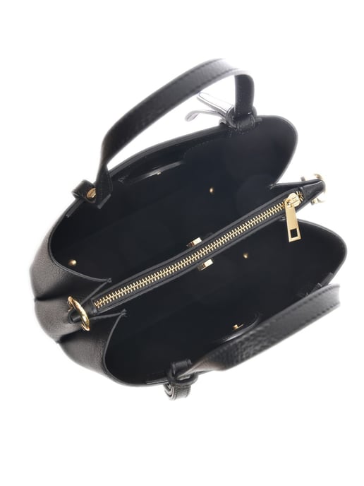 Isabella Rhea Zwart Rundleer Tas - Image 4