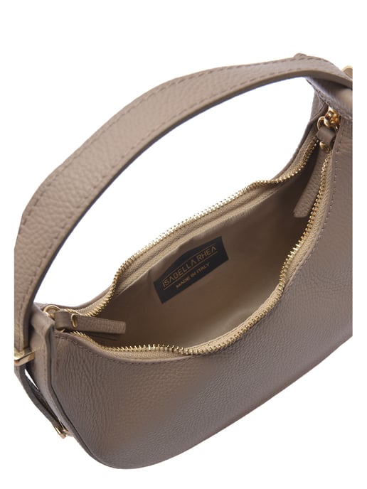 Isabella Rhea Beige Rundleer Tas - Image 4