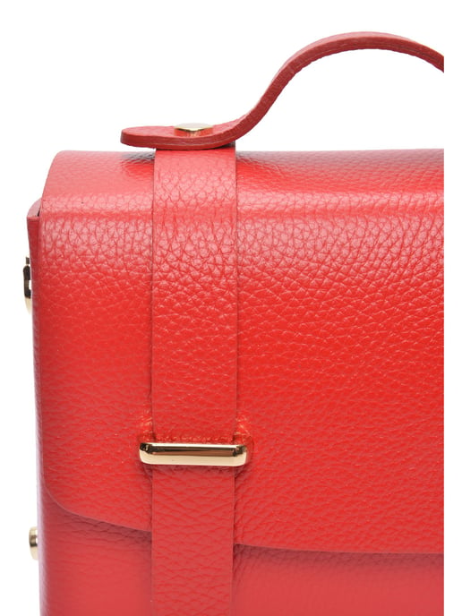 Luisa Vannini Rood Rundleer Tas - Image 3