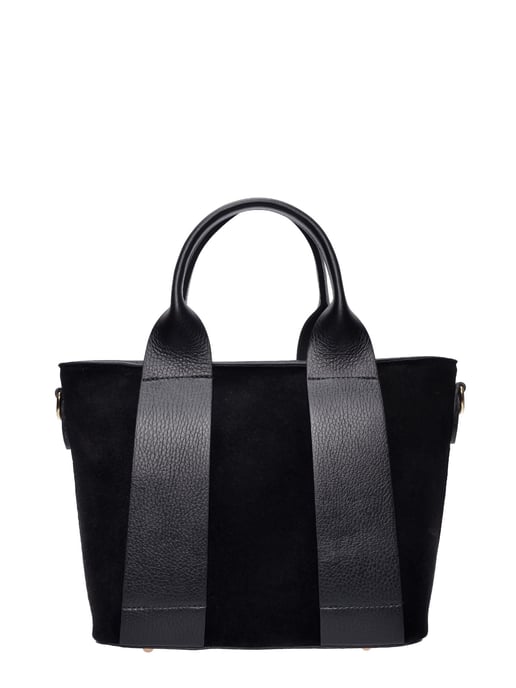 Luisa Vannini Zwart Rundleer Tas - Image 1