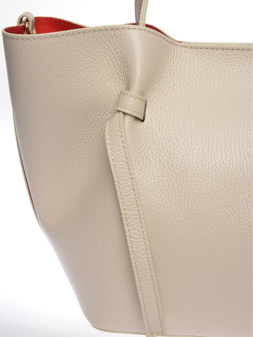 Isabella Rhea Beige Rundleer Tas - Image 3