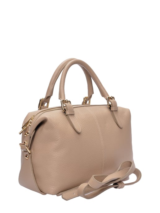 Luisa Vannini Beige Rundleer Tas - Image 2