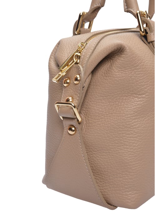 Luisa Vannini Beige Rundleer Tas - Image 3