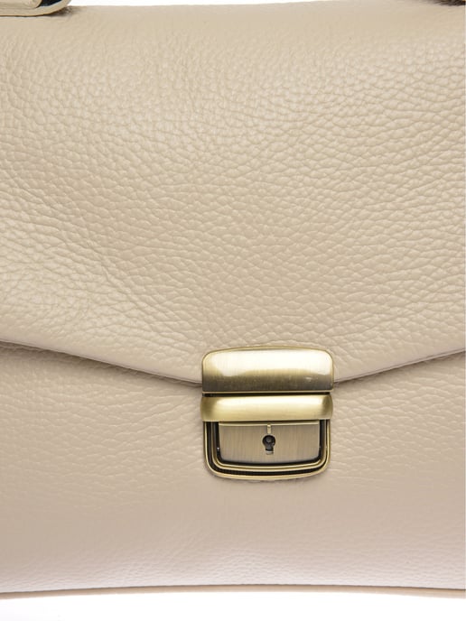 Isabella Rhea Beige Rundleer Tas - Image 3