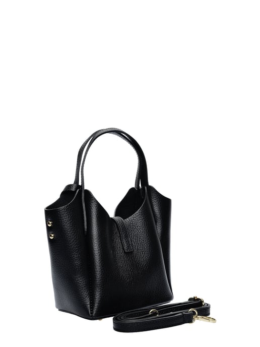 Isabella Rhea Zwart Rundleer Tas - Image 2