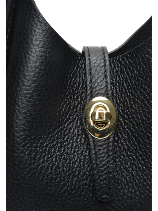 Isabella Rhea Zwart Rundleer Tas - Image 3