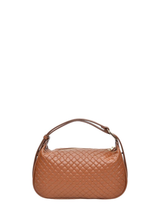 Anna Luchini Brown Rundleer Tas - Image 1