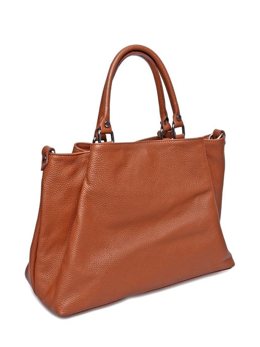 Luisa Vannini Brown Rundleer Tas - Image 2