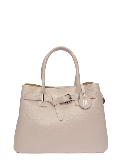 Anna Luchini Beige Leather Bag - Image 1
