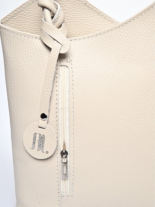 Anna Luchini Beige Rundleer Tas - Image 3