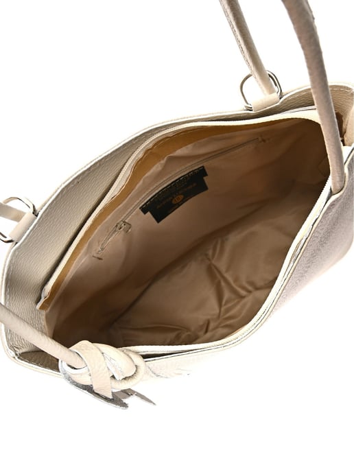 Anna Luchini Beige Rundleer Tas - Image 4