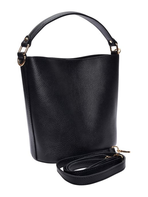 Luisa Vannini Zwart Rundleer Tas - Image 2