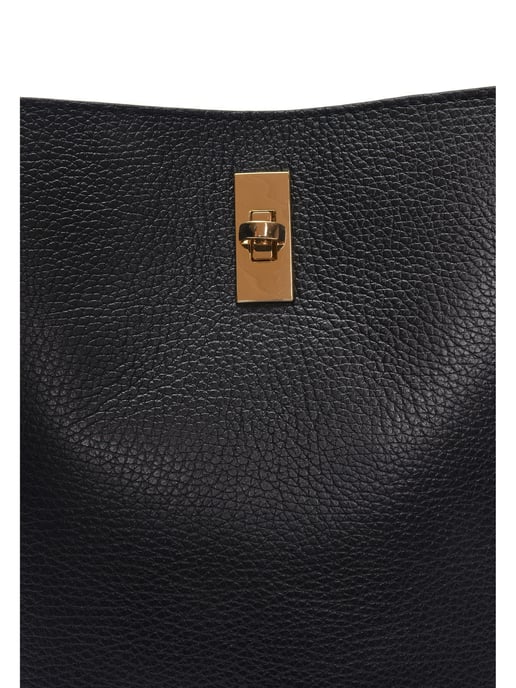 Luisa Vannini Zwart Rundleer Tas - Image 3