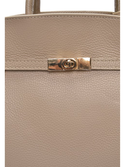 Anna Luchini Beige Leather Bag - Image 3