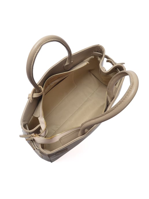 Anna Luchini Beige Leather Bag - Image 4