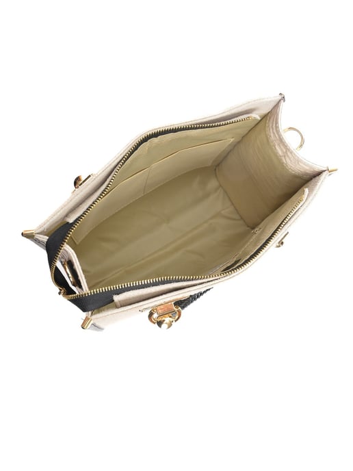 Roberta M Beige Rundleer Tas - Image 4