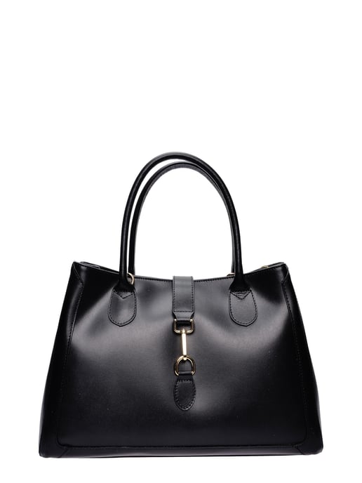 Isabella Rhea Zwart Rundleer Tas - Image 1