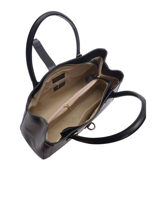 Isabella Rhea Zwart Rundleer Tas - Image 4