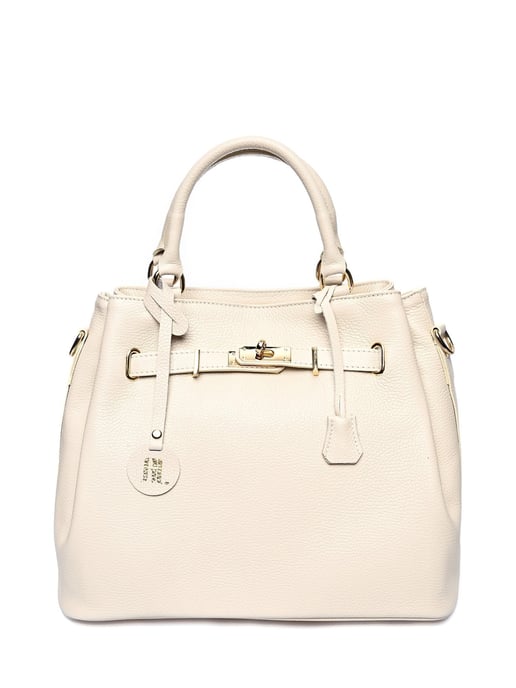 Anna Luchini Beige Rundleer Tas - Image 1