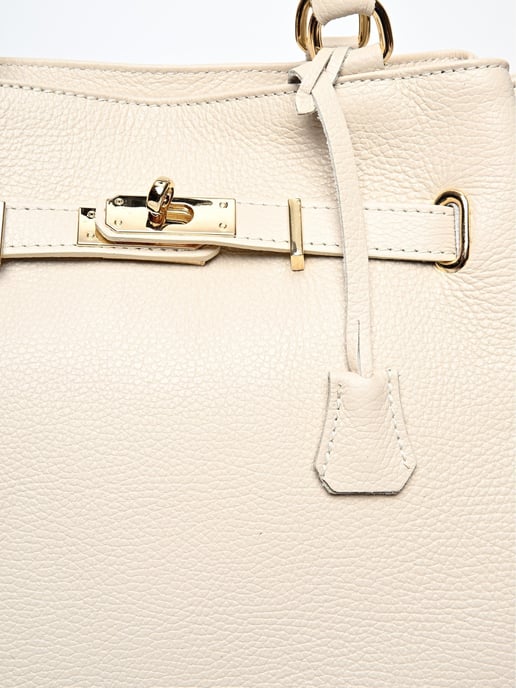 Anna Luchini Beige Rundleer Tas - Image 3
